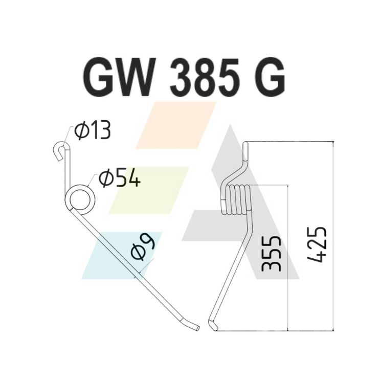 Dent simple griffe pour faneuse LELY, 70 163, pièce interchangeable