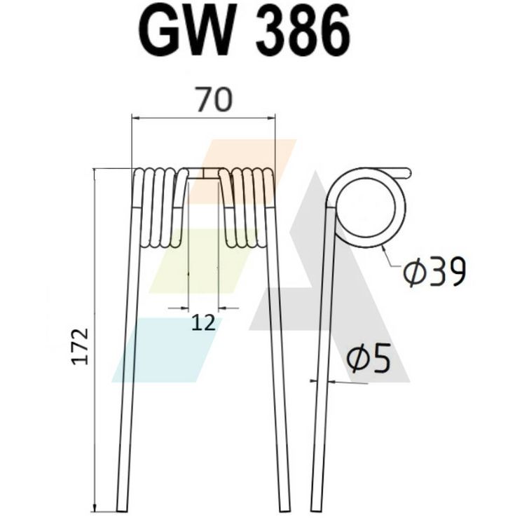 Griffe de semoir pour JOHN DEERE CC 21386, CC25176N, pièce interchangeable