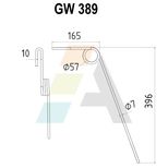 Peigne simple griffe 7 mm arrière 45°, pour herse POTTINGER, RABE turbo drill, 90041523, 79 9004.15.23, pièce interchangeable