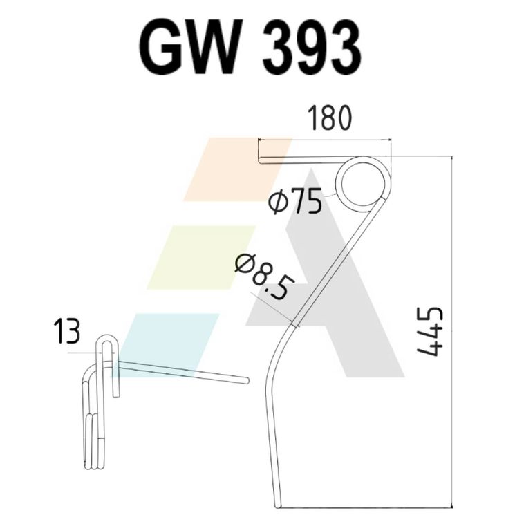 Griffe de semoir pour KUHN 53039010, pièce interchangeable