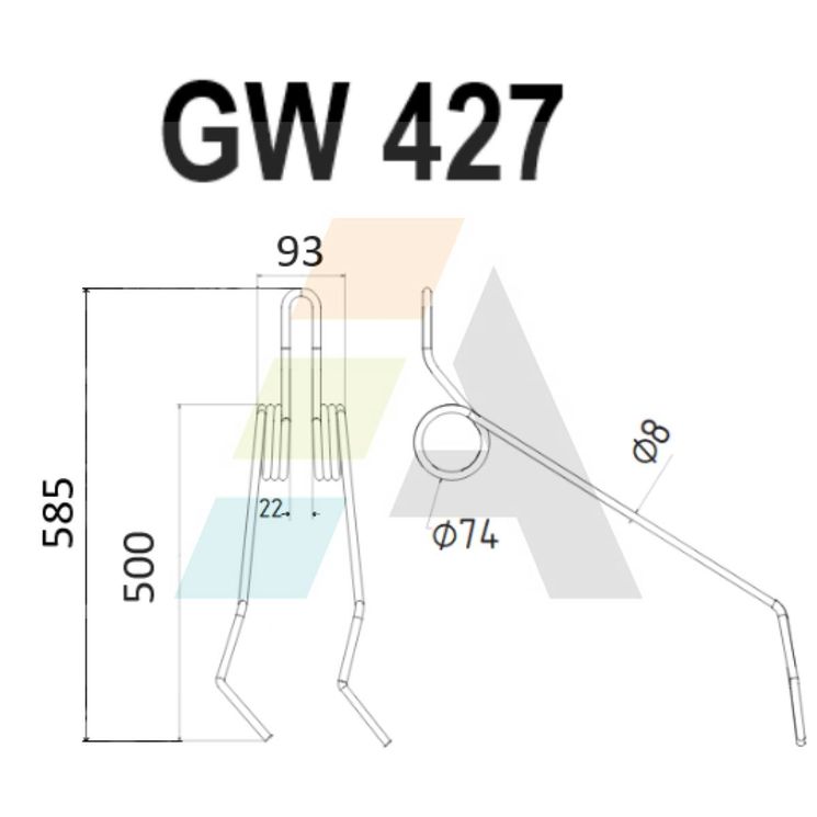 Griffe de semoir pour CARRE, 50400200, pièce interchangeable