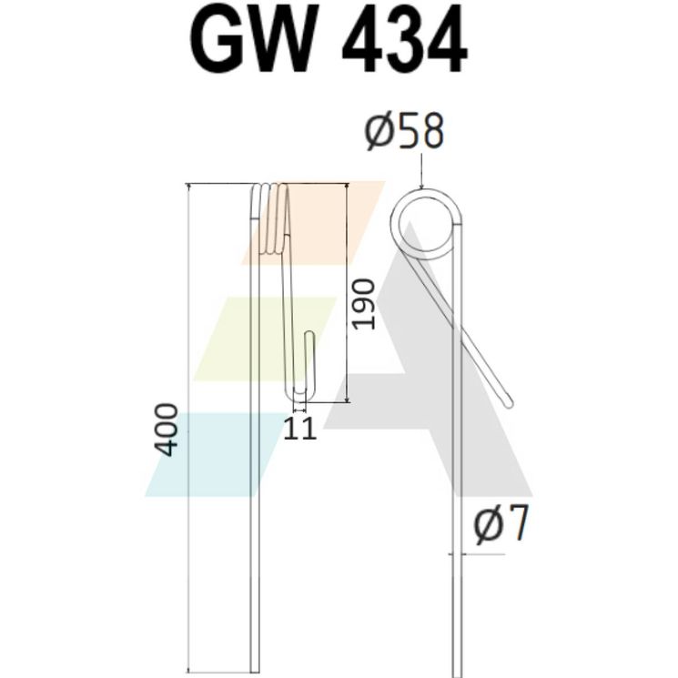 Griffe de semoir pour RABEWERK, POTTINGER 7990041522, 79 9004.15.22, 90041522, pièce interchangeable