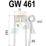 Dent pick up pour presse à balle CLAAS-BAUTZ, 826 166.1, pièce interchangeable