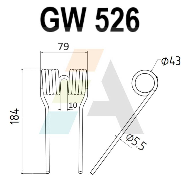 Dent pick-up pour presse à balle NEW HOLLAND, 844 26 365, pièce interchangeable