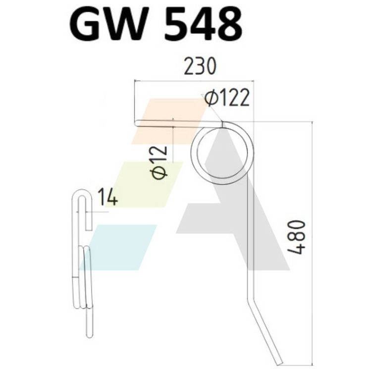 Griffe de semoir pour GUTTLER 72000110, pièce interchangeable