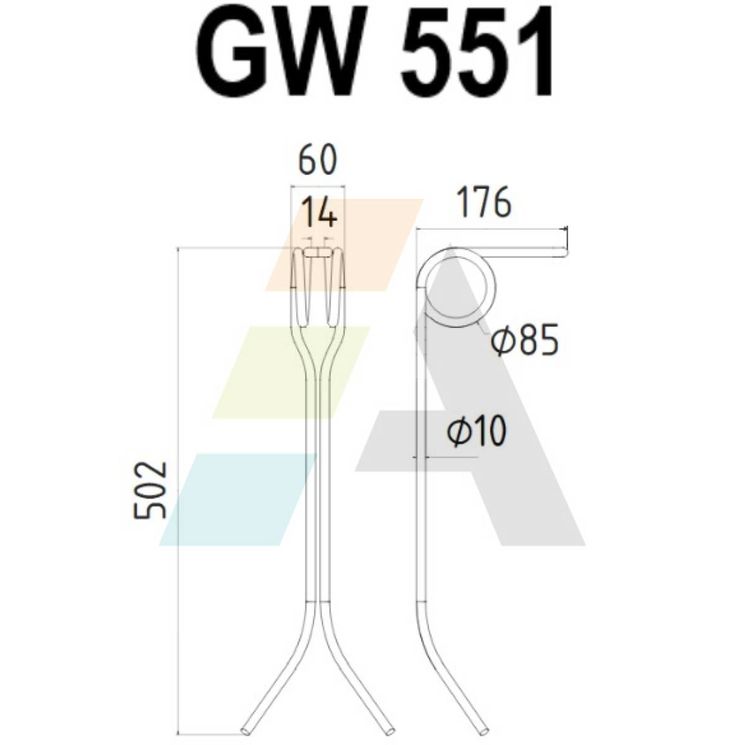 Peigne double griffe pour POTTINGER, 8622.37.591.0, 840008622375910, pièce interchangeable