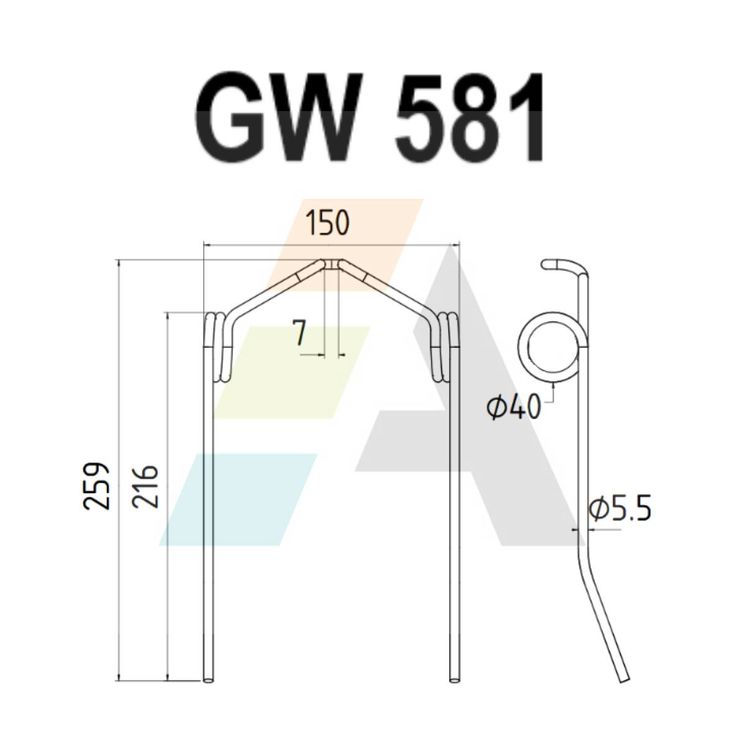 Dent de rabatteur pour moissonneuse-batteuse LAVERDA, LA300114786, pièce interchangeable