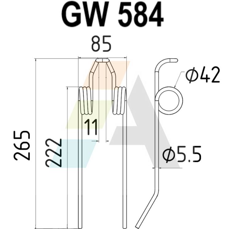 Dent de rabatteur pour moissonneuse-batteuse LAVERDA, LA323598350, pièce interchangeable