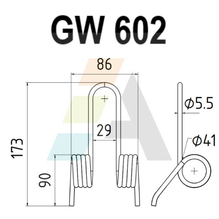 Dent double griffe pour faneuse UNIVERSEL, 72556594, pièce interchangeable