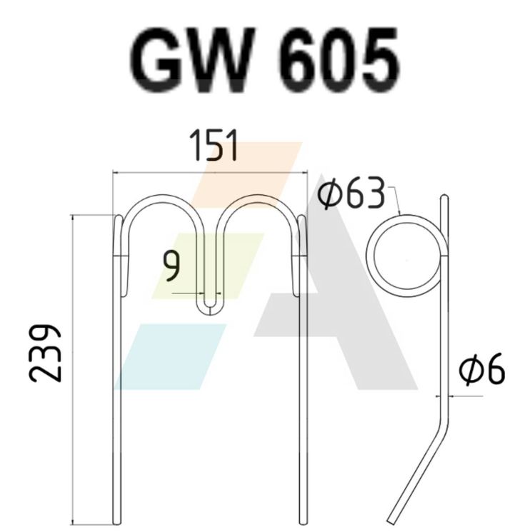 Griffe de semoir pour AMAZONE, 3593400, pièce interchangeable