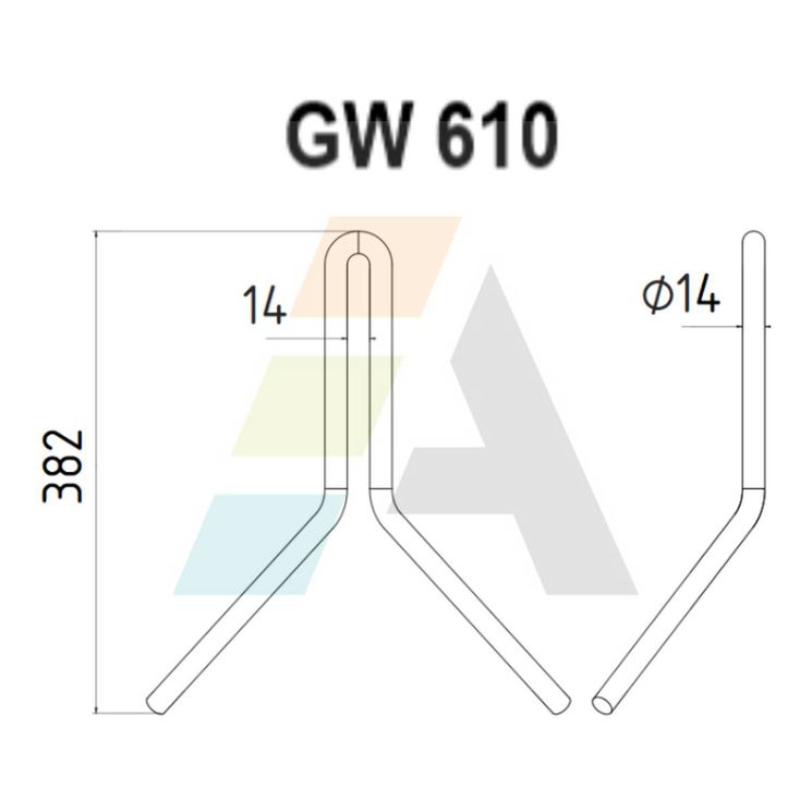 Peigne de herse double griffe 14mm, pour semoir HORSCH 23487402, pièce interchangeable