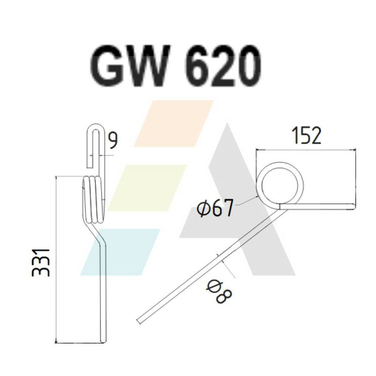 Griffe de semoir pour RABEWERK, 980993, SUL980993, pièce interchangeable