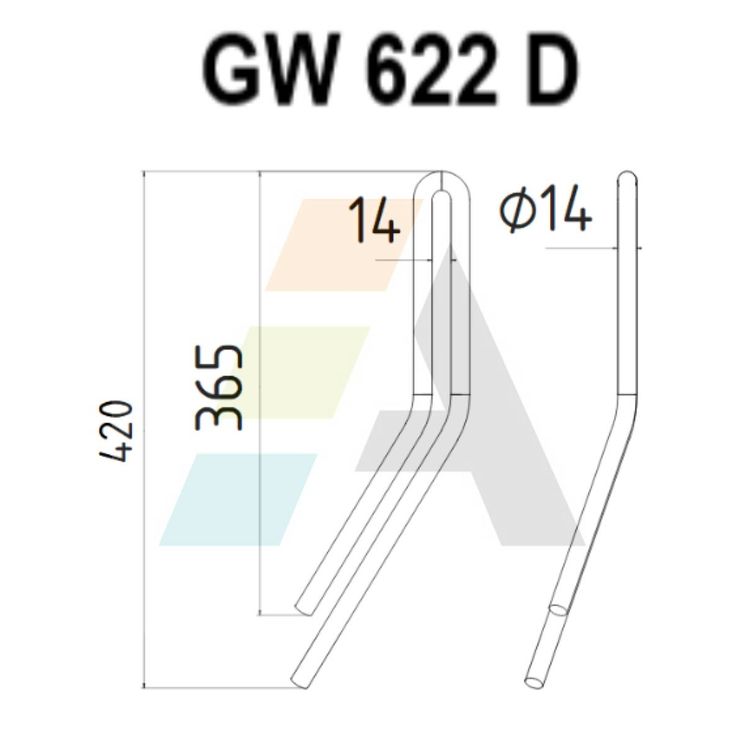 Griffe de semoir pour HORSCH 23487404, pièce interchangeable