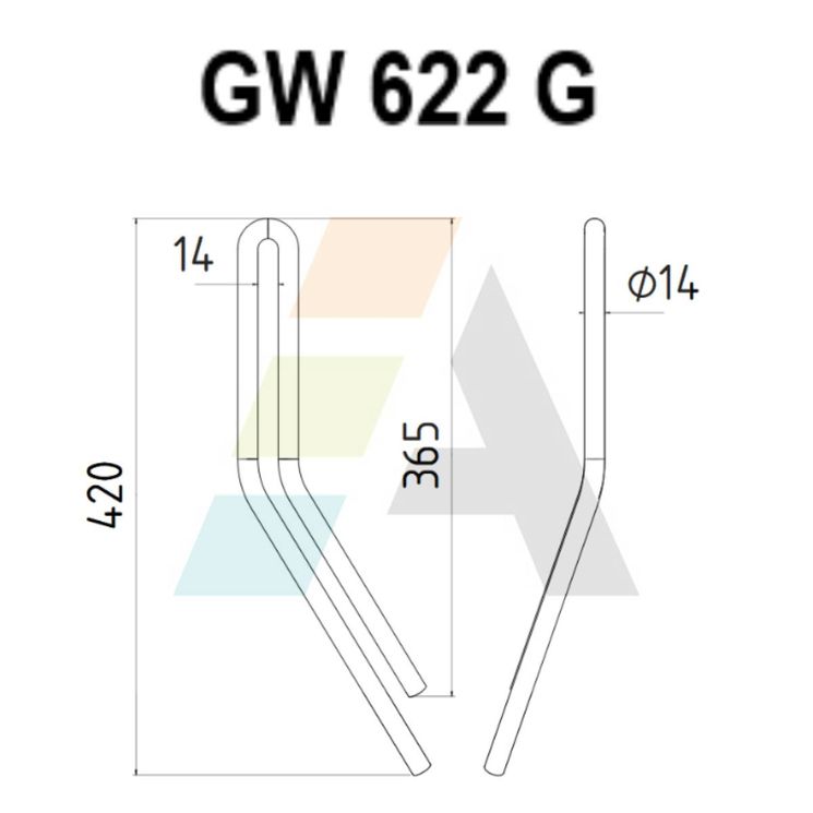 Griffe de semoir pour HORSCH 23487405, pièce interchangeable