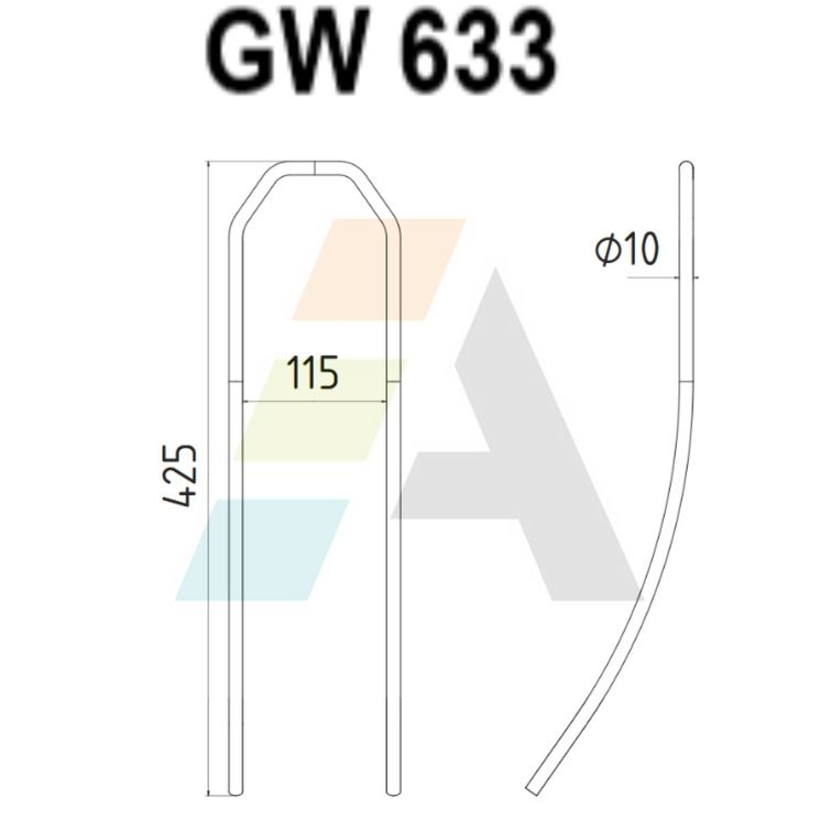 Griffe de semoir pour VADERSTAD, 466169, pièce interchangeable