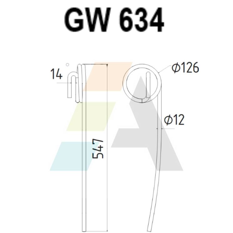 Griffe de semoir pour SULKY, 980951, pièce interchangeable