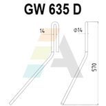 Griffe de semoir pour HORSCH 31054302, 31054303, pièce interchangeable