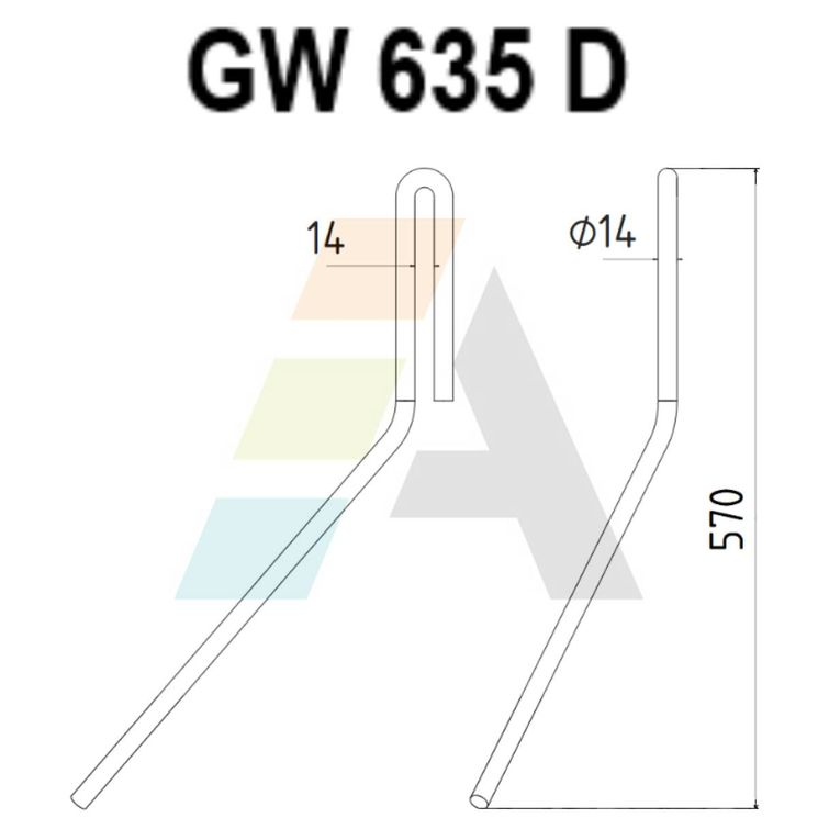 Griffe de semoir pour HORSCH 31054302, 31054303, pièce interchangeable