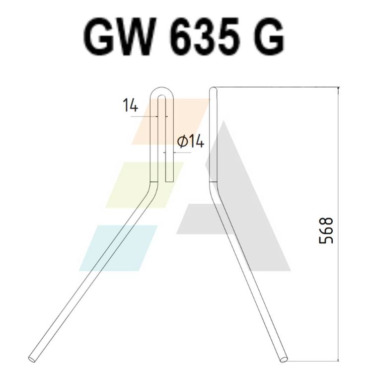 Griffe de semoir pour HORSCH 31054303, 31054302, pièce interchangeable