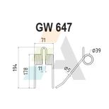 Dent pick-up 194mm, fil 5mm, pour presse à balles NEW HOLLAND 700056075, pièce interchangeable