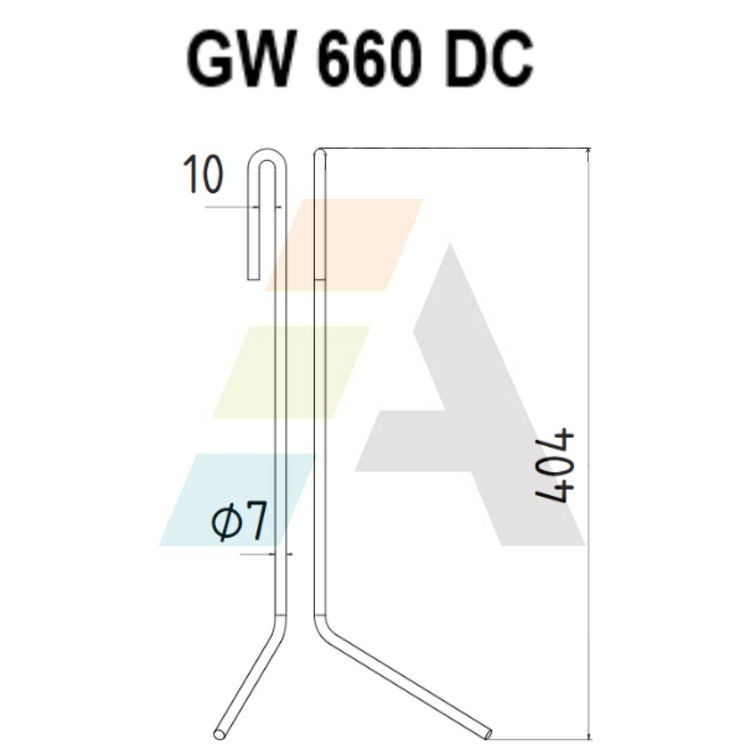 Griffe de semoir pour AMAZONE, 3743300, pièce interchangeable