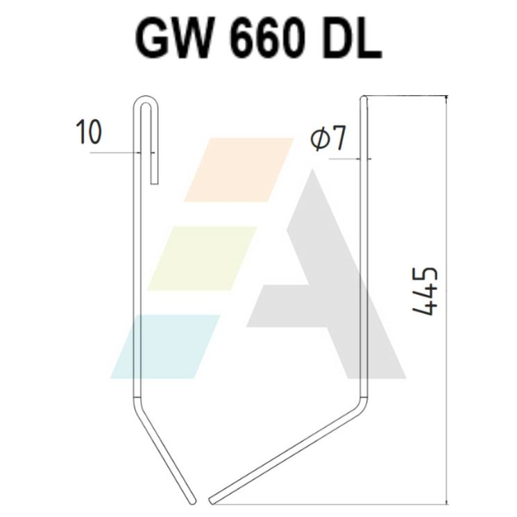 Griffe de semoir pour AMAZONE, 3750300, pièce interchangeable