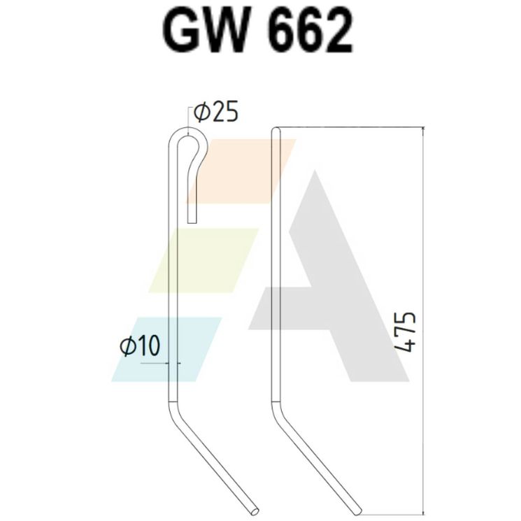 Griffe de semoir pour AMAZONE, 218278, pièce interchangeable