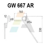 Griffe de semoir pour KUBOTA, KVERNELAND, 420861, AC420861, pièce interchangeable