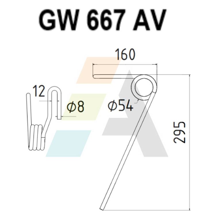 Griffe de semoir pour KUBOTA, KVERNELAND, 420862, AC420862, pièce interchangeable