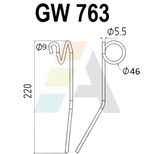 Dent simple griffe pour faneuse CLAAS-BAUTZ, 650 500, pièce interchangeable