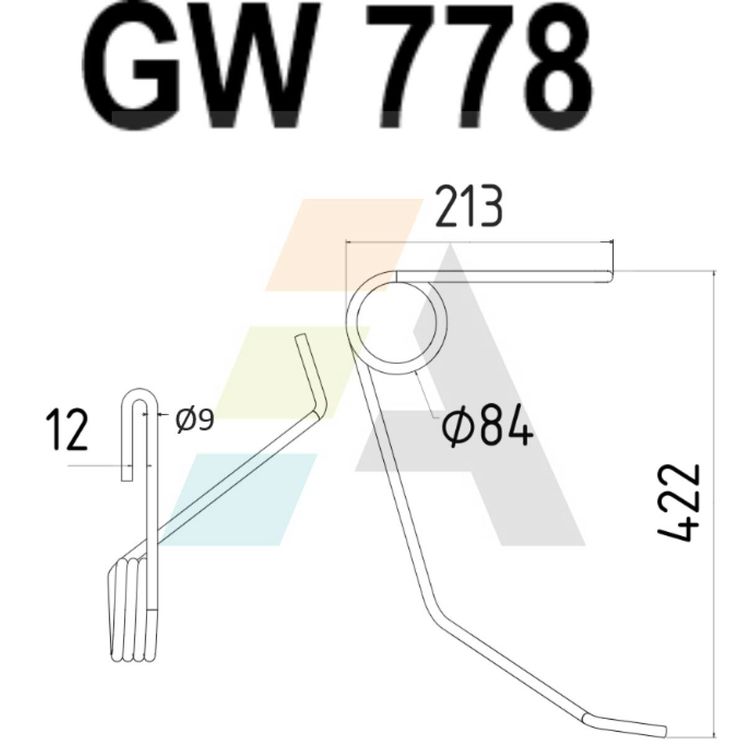 Griffe de semoir pour HASSIA, LEMKEN, 3537057, pièce interchangeable