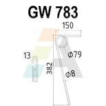 Griffe de semoir pour KRM, SULKY, 7003101, pièce interchangeable