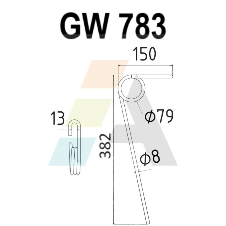 Griffe de semoir pour KRM, SULKY, 7003101, pièce interchangeable