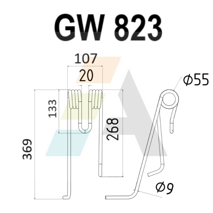 Dent de faneuse pour LELY 4104311680, pièce interchangeable