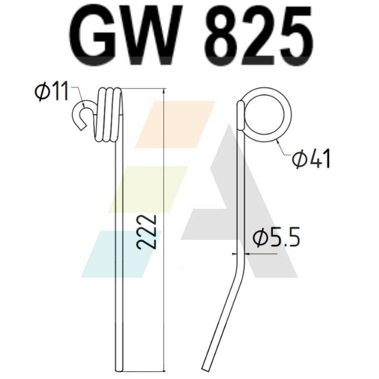 Dent de rabatteur pour moissonneuse-batteuse CLAAS-BAUTZ 690 309.1, 6903091, pièce interchangeable