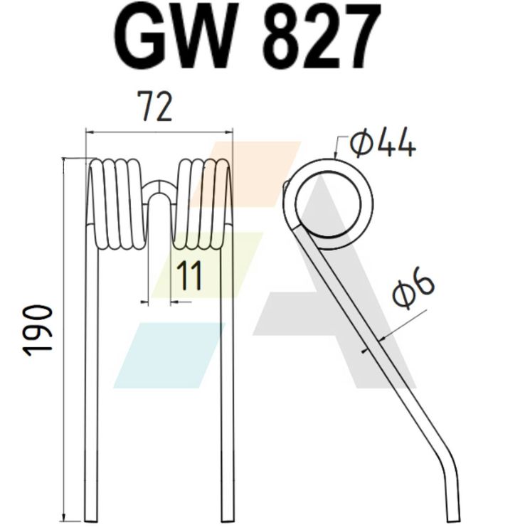 Dent pick-up pour presse à balle NEW HOLLAND, 843 92 369, pièce interchangeable