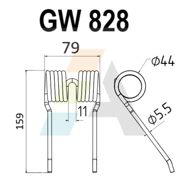 Dent pick-up pour presse à balle NEW HOLLAND, 845 82 461, pièce interchangeable