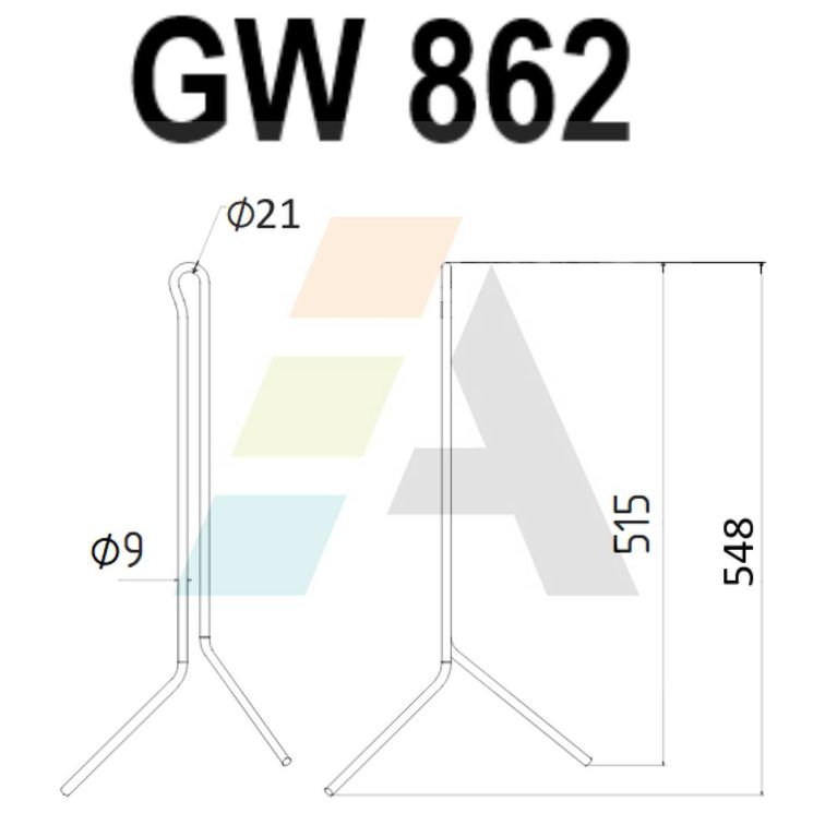 Griffe de semoir pour POTTINGER, 853.85.071, 853850710, 853.85.071.0, pièce interchangeable