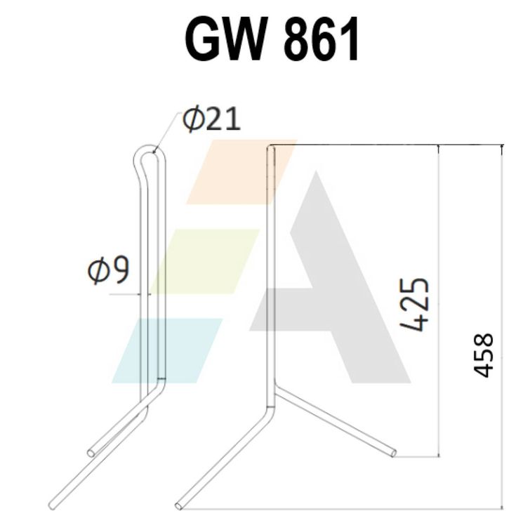 Griffe de semoir pour POTTINGER, 853850720, 00 853.85.072.0, 853.85.072.0, pièce interchangeable