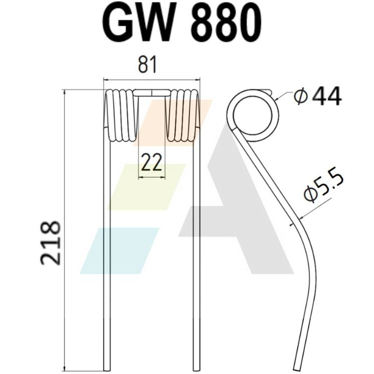 Peigne double griffe 5,5mm pour DEHONDT, pièce interchangeable