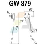 Dent de rabatteur pour moissonneuse-batteuse CLAAS-BAUTZ 359 4841, 195000003594842, pièce interchangeable