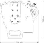 Godet malaxeur à béton UCMB, de 440 à 680L, attelage au choix, FK MACHINERY