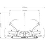 Pince à balles verticale grand modèle, 2 griffes à 6 doigts et fourche à balle 3 dents pour chargeur et télescopique, FK MACHINERY