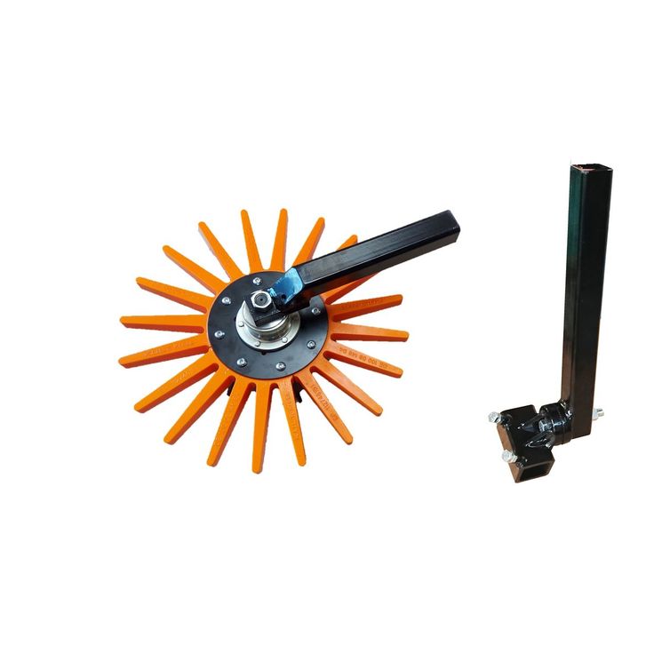 Elément à doigts KRESS MINI-MAXI, orange, Ø 540 mm, souple, avec palier, support et bras ajustable, viticulture et pépinière