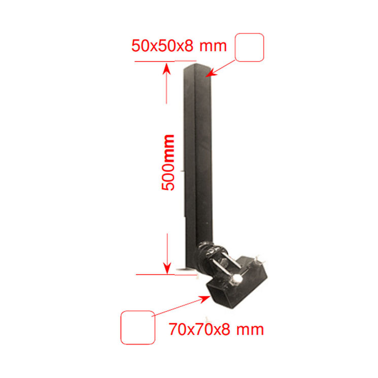 Descente support orientable renforcé 50x50x8 mm borne 70x70x8, viticulture et pépinières