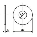 Rondelle plate diamètre intérieur de 3,2 à 31 mm, NFE 25513-100HV, série LU, zinguée