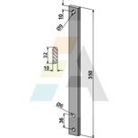 Tige 32x10 mm, trous Ø6 et 9 mm, entraxe 36 mm, pour bineuse EINBOCK, 15.171.03,  pièce interchangeable