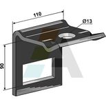 Bride 110x10mm pour dent niveleuse 80x10 bâti 80x80, pièce interchangeable