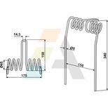 Peigne de recouvrement pour semoir AMAZONE, 216538, 972259, 204245, pièce interchangeable