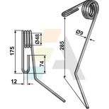 Dent de herse en S avant, AC420859, pour semoir Accord -  Kverneland, pièce interchangeable